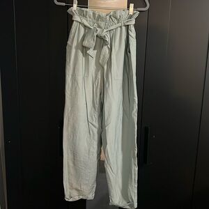 Light green linen pants - NEW WITH TAGS